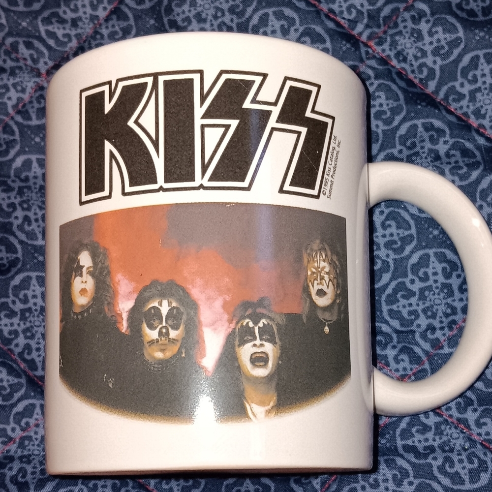 1995 Kiss Catalog Official Coffee Mug Glass Cup Vintage 90s Army
